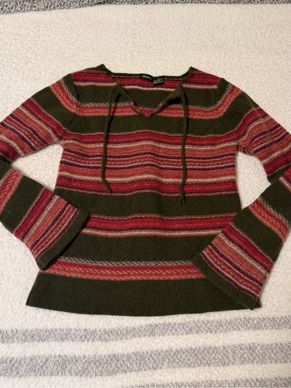V Neck lamb wool Sweater S